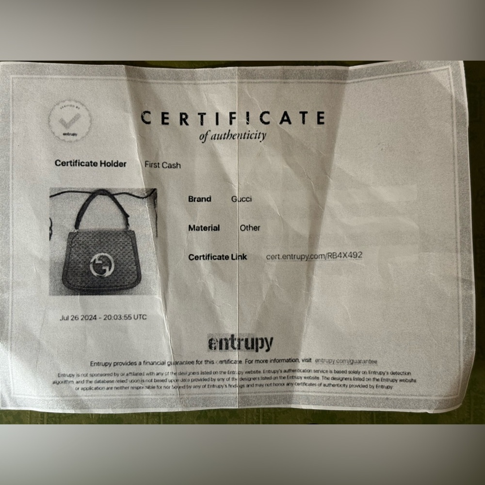 Authentic Vintage Gucci Blondie GG Canvas Shoulder Bag Tan Leather w/ Box - Picture 11 of 13